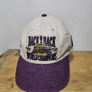Vintage 87 and 88 lakers cap Mitchell and Ness